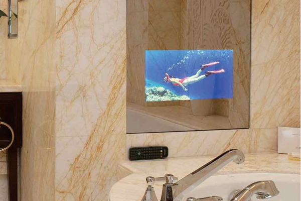Why are bathroom waterproof TVs so popular among Europeans and Americans?