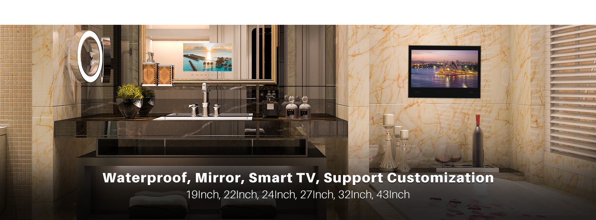 Kontech Bathroom Waterproof TVs/Mirror TVs