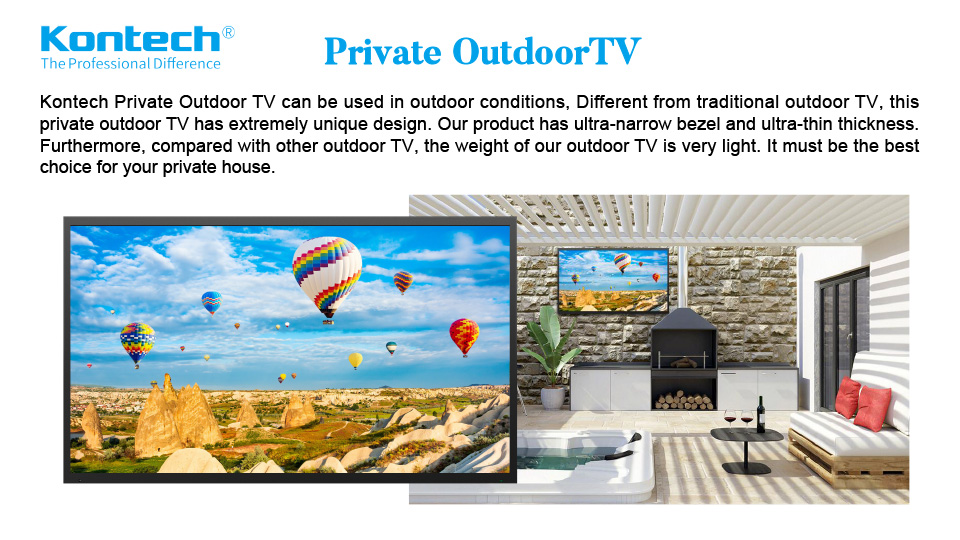 Full-sun Outdoor TV 60 fps for a stunning 4K Ultra HD 